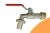 Кран шаровой BVR-CR DN20 PN10 с насадкой под шланг (-20C...+90C), латунь CW602N, Ридан