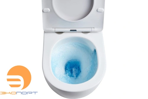 Унитаз подвесной безободковый TERAMO (округлый) "Торнадо", антивсплеск, сидение микролифт AZARIO