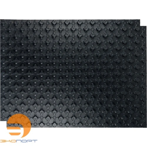 Мат для теплого пола с бобышками черный 1100х800х20 STOUT