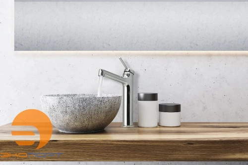 Смеситель для умывальника MINIMA, средний, монолитный, хром, LEMARK