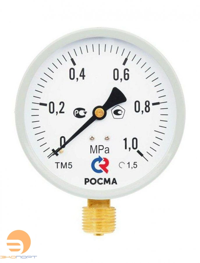 Манометр ТМ-510Р.00 М2 (0..1,0 МПа), М20*1,5, 100мм, 150С, кл.т.1,5, радиальный