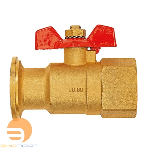 Кран шаровый,запорный,из латуни с обратным клапаном  FL x ВР 1" Meibes