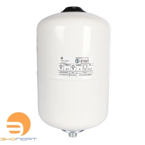 Бак мембранный для ГВС 24 л STOUT вертикальный (белый) G 3/4" 
