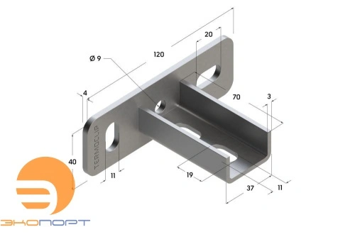 Фланец седельный поперечный 28 4F2, Termoclip