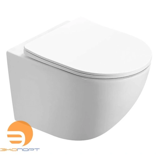 Унитаз подвесной безободковый TREVI "Торнадо" сидение микролифт AZARIO