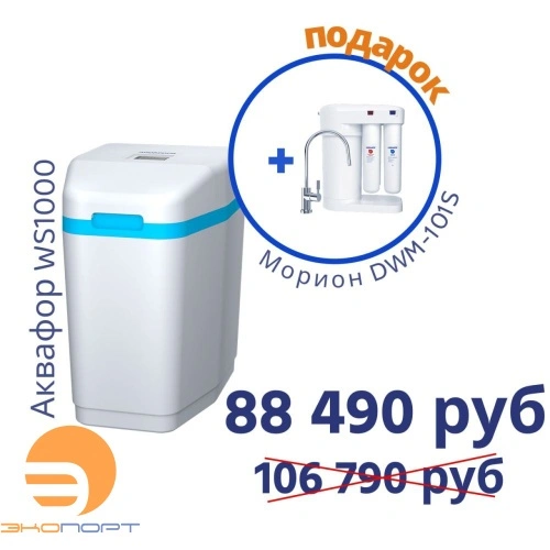 Умягчитель АКВАФОР WS1000+Автомат питьевой воды Аквафор Морион DWM-101S