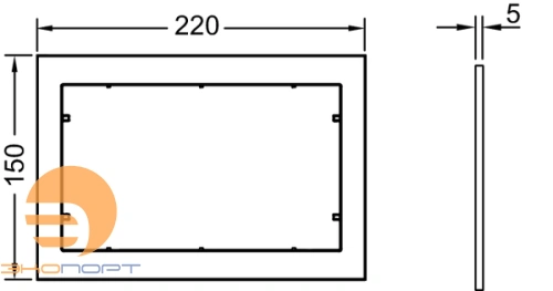 Дистанционная рамка хром глянцевый, TECE