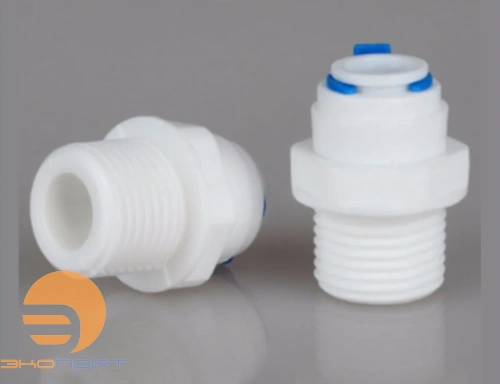 Фитинг прямой 3/8-1/2 (трубка -наруж. резьба) QT-22B Naturewater