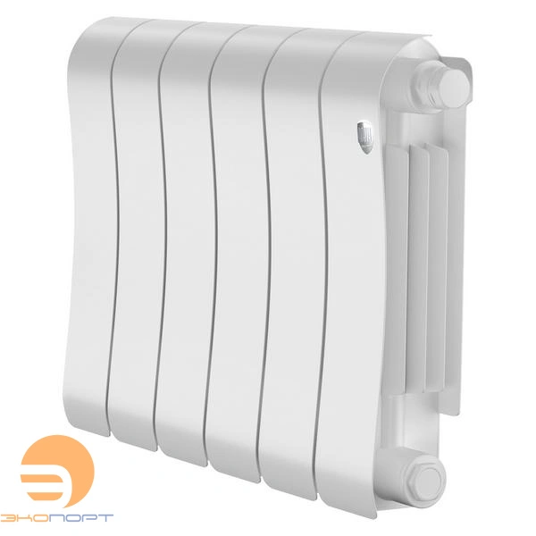 Радиатор биметаллический Infinity Bianco Traffico 300/87  6 секции VR80 (нижнее правое) белый Royal Thermo