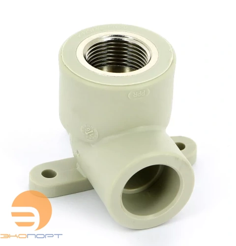Отвод 25х3/4 90* с внутр. резьбой и крепл. PPR Ekoplastik