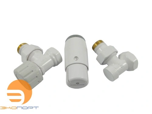 Комплект угловой БЕЛЫЙ DN15 GZ1/2 x GW1/2 с головкой MINI M30x1,5 Standard Mini Schlosser