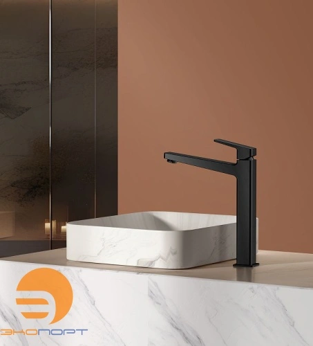 Смеситель для раковины R30 высокий черный матовый RAGLO