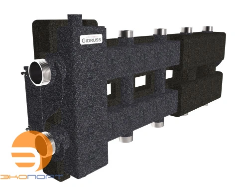 Балансировочный коллектор BM-80-5DU.EPP (до 80 кВт, подкл. котла G 1 1/4", 2+2 контура G 1", б. к.G 1 1/4"