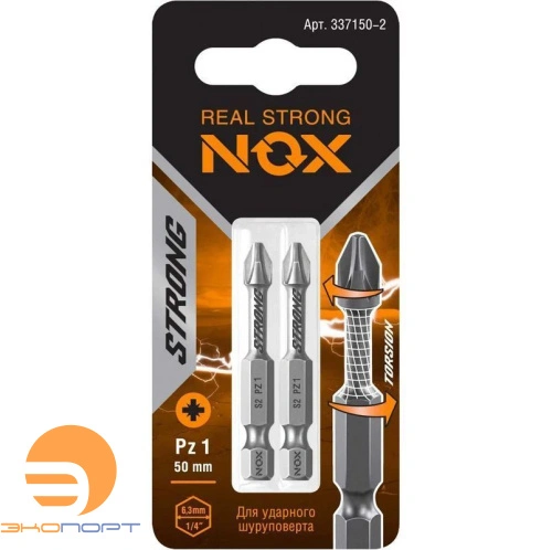 Бита torsion Pz1-50 E6.3, 2 шт карта STRONG