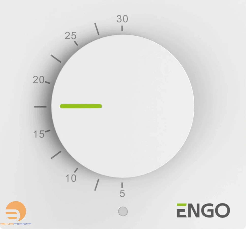 Терморегулятор накладной с механ. диском управления, белый ESIMPLE230W, ENGO
