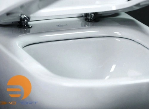 Комплект унитаза подвесного TESI AquaBlade® с тонкой крышкой, тип SANDWICH, глубокий смыв (T007901+T352701) IDEAL STANDARD