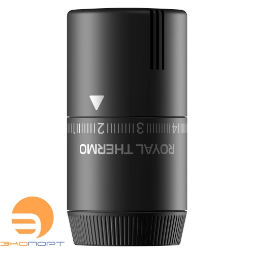 Термоголовка  жидкостная Design М30х1,5 (черный soft touch) Royal Thermo