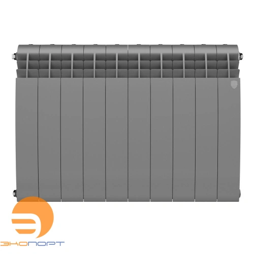 Радиатор биметаллический BiLiner Silver Satin 500/87 10 секций (серый) Royal Thermo