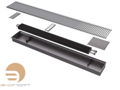 Конвектор БРИЗ 200x80x1200 1то Конц прав (5 Nova 12 втулки черные)
