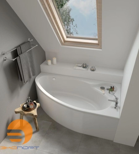 Ванна ЭДЕРА ассиметричная 170*110 R, белая, прав., Santek