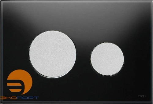 Клавиша TECEloop, стекло черное, клавиши хром матовый