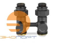 Узел нижнего подключения 1/2x3/4Ek прямой черный Varmega