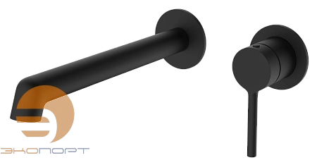 Смеситель для раковины встраиваемый R20 черный матовый RAGLO