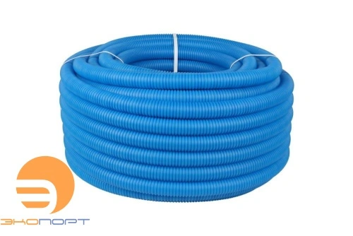 Труба ПНД гофрир. синяя Ду40 внутр. 35 мм (30 м) РТП (кратно бухте)