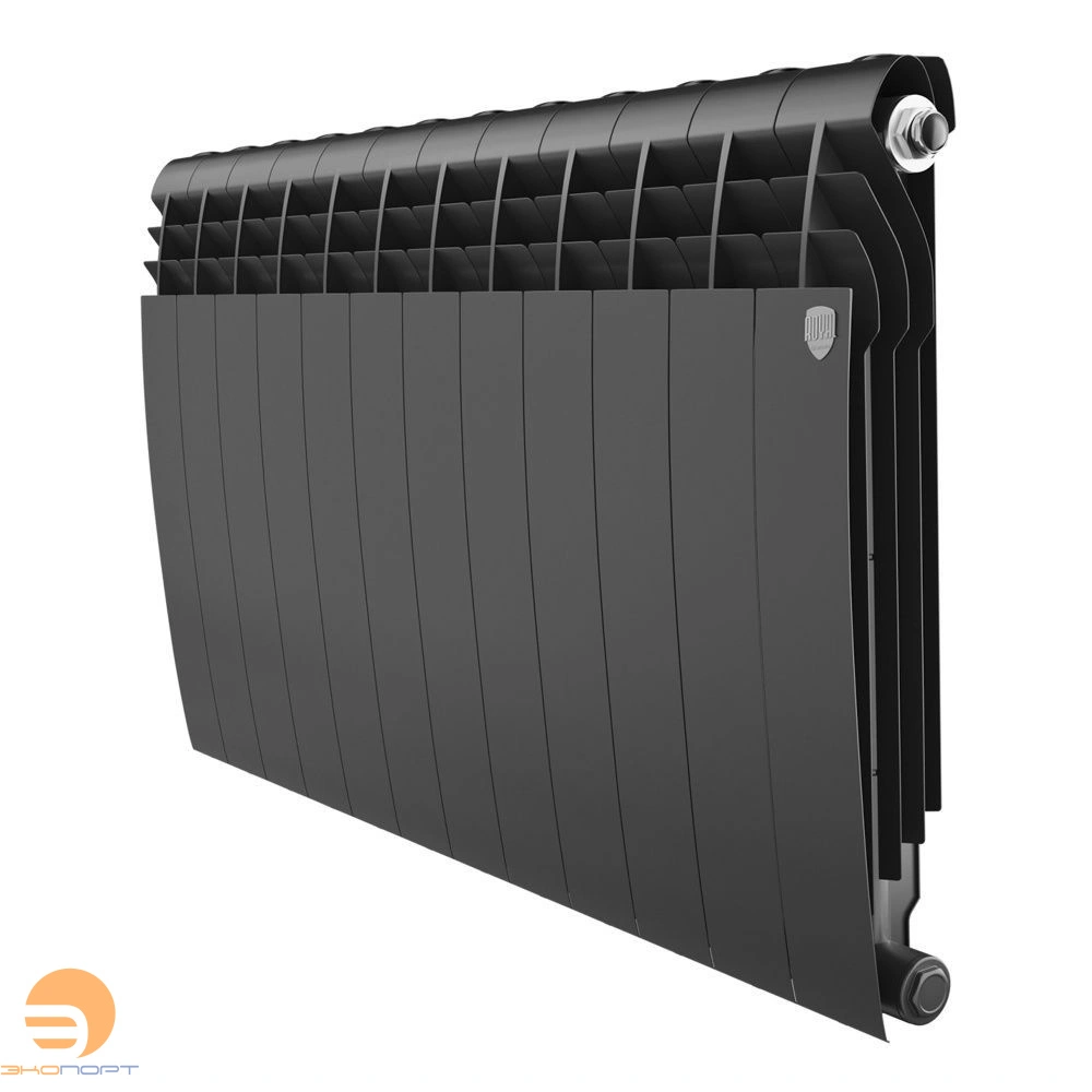 Радиатор биметаллический BiLiner Noir Sable 500/87 12 секций (черный) Royal Thermo