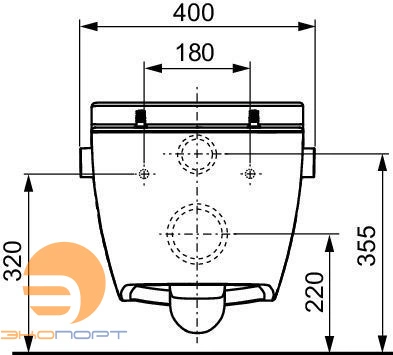 Комплект подвесного унитаза с крышкой TECEone, с гигиеническим душем TECE (9700200+9700600)