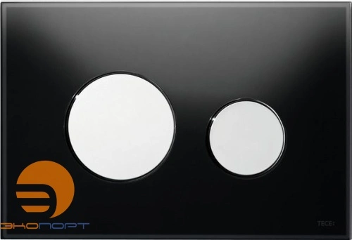 Клавиша TECEloop, стекло черное, клавиши хром глянцевый