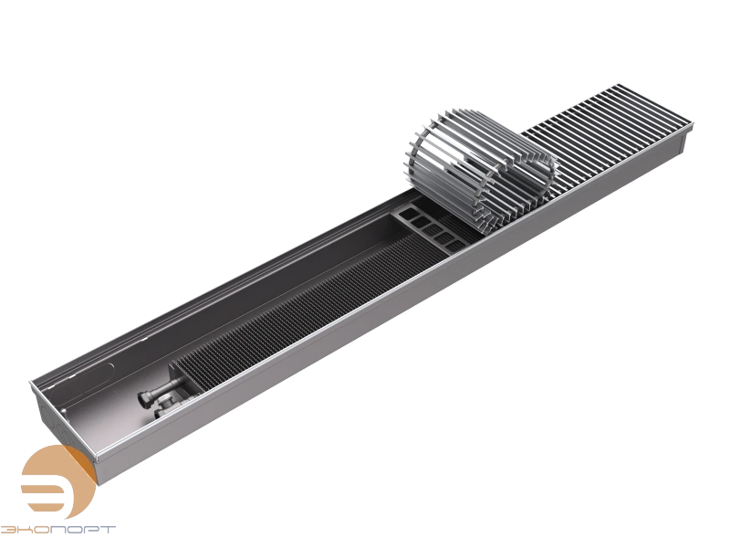 Конвектор БРИЗ 260x 80x1500 U (5 Al 12 втулки черные)