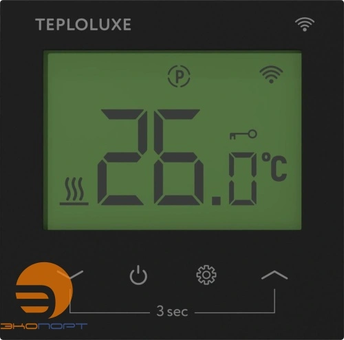 Терморегулятор электронный Pontus wi-fi черный Теплолюкс