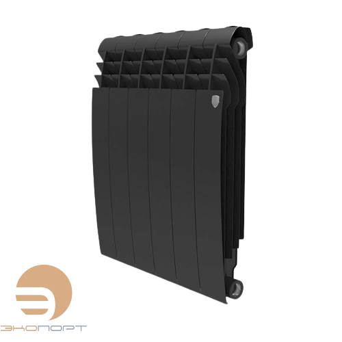 Радиатор биметаллический BiLiner Noir Sable 500/87  6 секций (черный) Royal Thermo