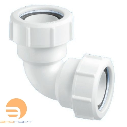 Отвод 90гр Ду40х40, белый McAlpine