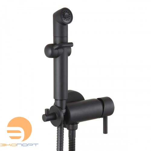 Смеситель с гигиеническим душем Solo, встраиваемый, черный матовый, LEMARK (LM7166BL)