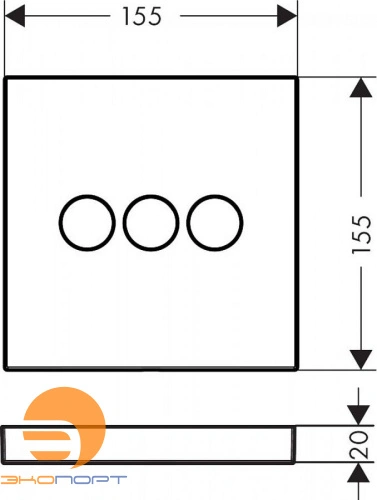 Переключатель потоков hansgrohe ShowerSelect для душа (3 потребителя), HANSGROHE