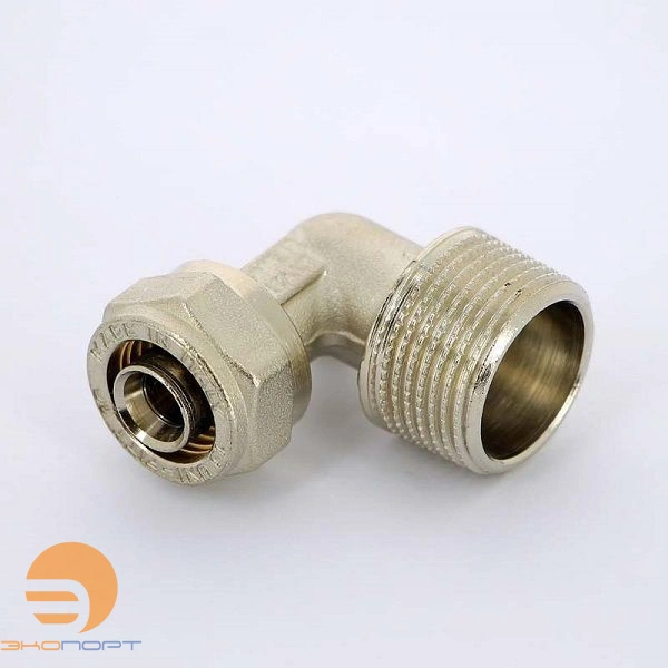 Угол НР 20х1/2" никелир. (обжим) Uni-Fitt