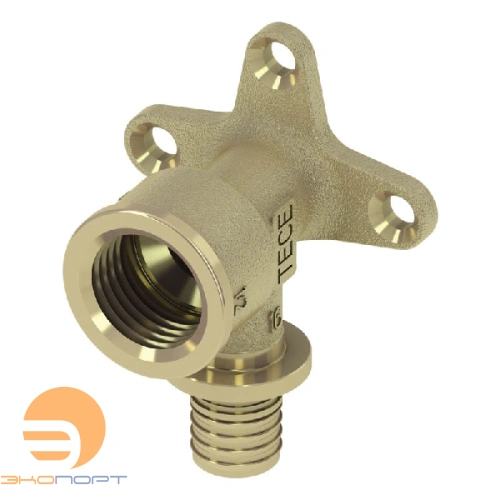 Уголок настенный с креплением ВР  20х 3/4" латунь TECE