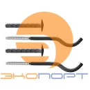 Набор плоских кронштейнов с дюбелями 7x170мм, черные (уп.=2шт.) Royal Thermo