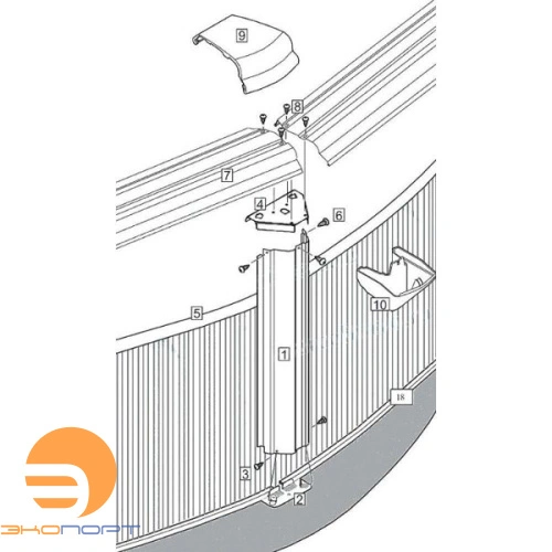 Единый верхний соединитель пластиковый (Эсприт, Эсприт-Биг - овал, круг)  1490148