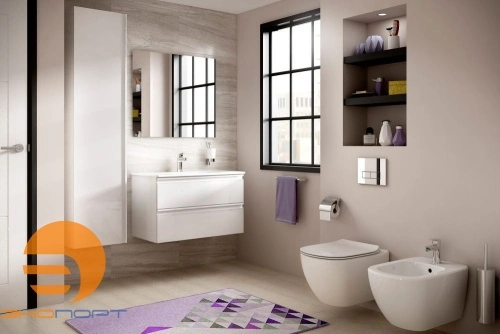 Комплект унитаза подвесного TESI AquaBlade® с тонкой крышкой, тип SANDWICH, глубокий смыв (T007901+T352701) IDEAL STANDARD