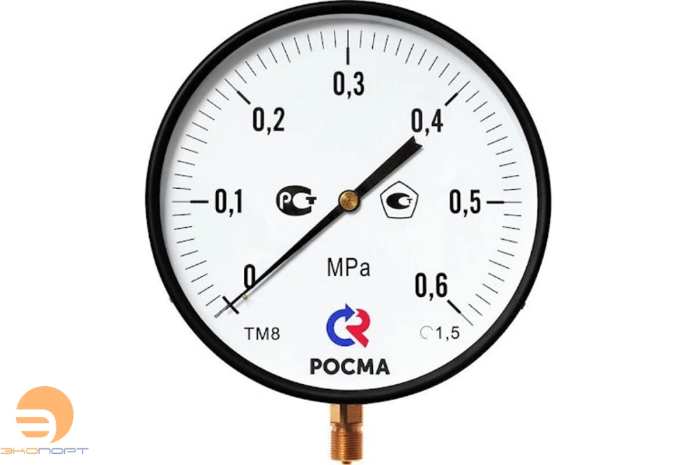 Манометр ТМ-810Р.00 (0..0,6 МПа), М20*1,5, 150мм, кл.т. 1,5, 150С