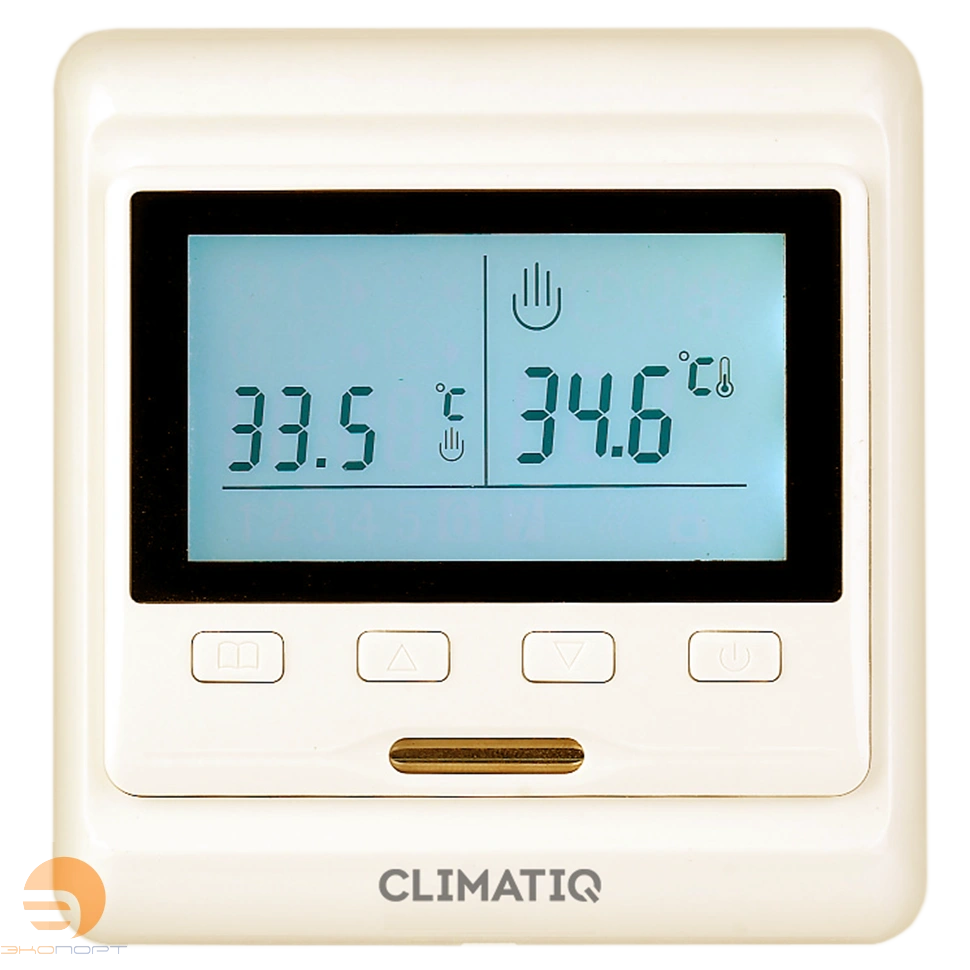 Терморегулятор CLIMATIQ PT програмируемый, слоновая кость