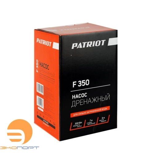 Насос дренажный F 350 д/грязной воды, корпус - пластик, 300 Вт, 5000 л/час PATRIOT
