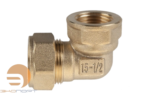 Угольник EF 15x1/2" ВР метал. кольцо Stacort