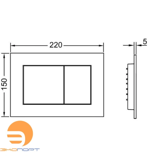 Клавиша TECEnow, пластиковая, белый 