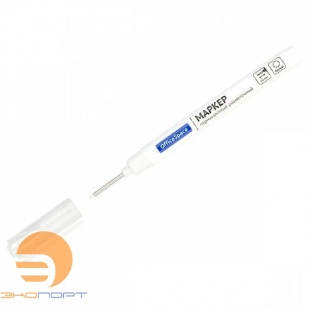 Маркер краска строительный с длинным наконечником БЕЛЫЙ OfficeSpace 