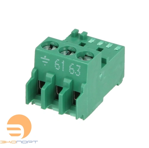 Штекер 3-х разъёмный, зелёный
