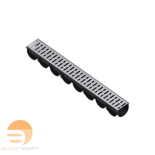 Лоток водоотводный S'park ЛВ-10.14.10-ПП пластиковый с решеткой стальной оцинкованной (комплект)